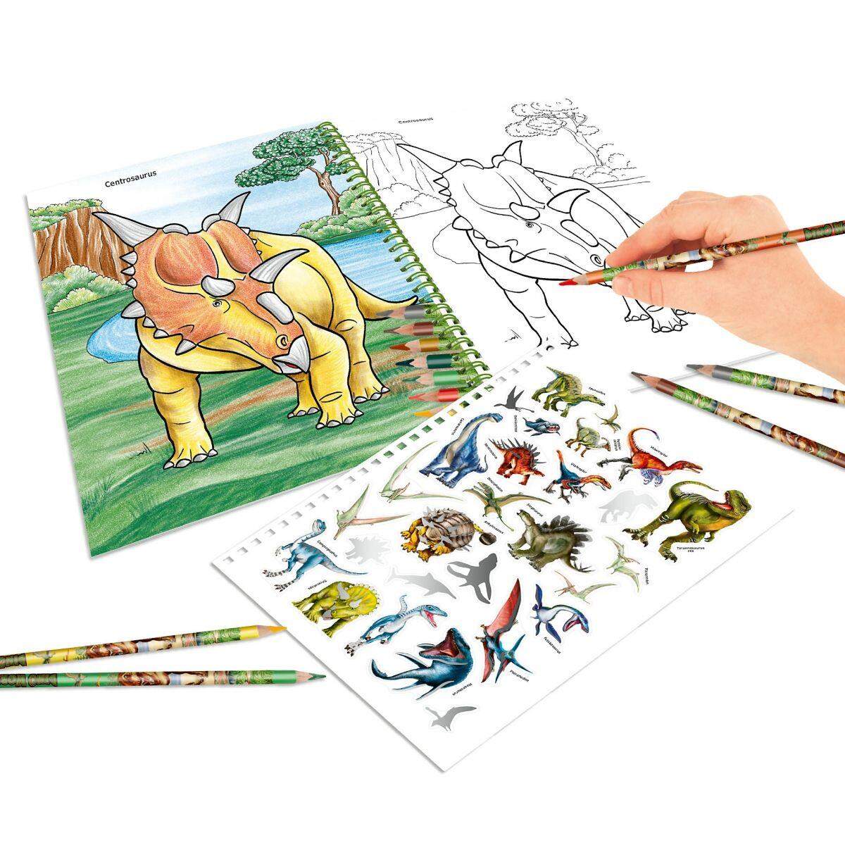 Dino World Malbuch mit Buntstiften Dino World