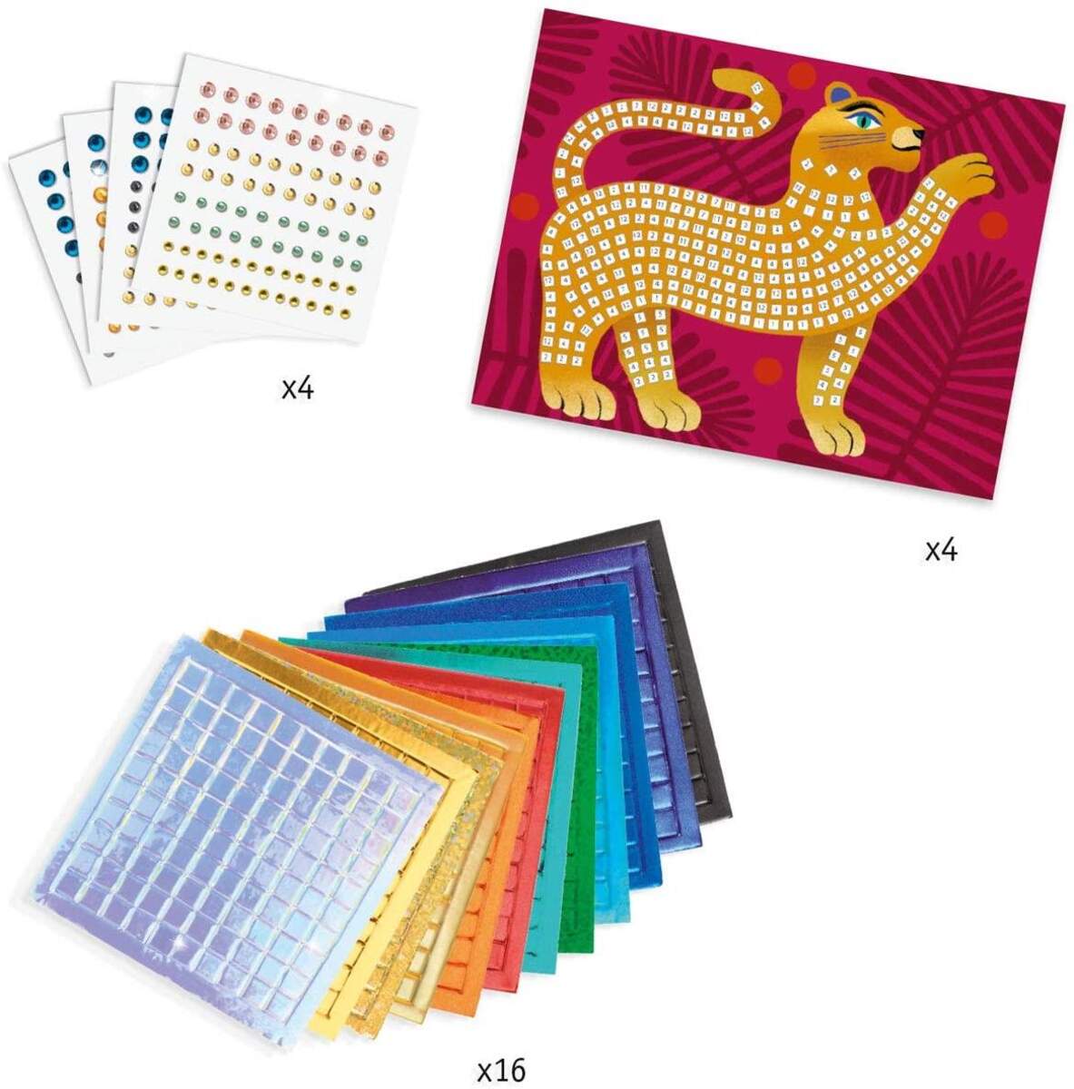 Djeco Mosaik Glitzer: Im Herzen des Dschungels