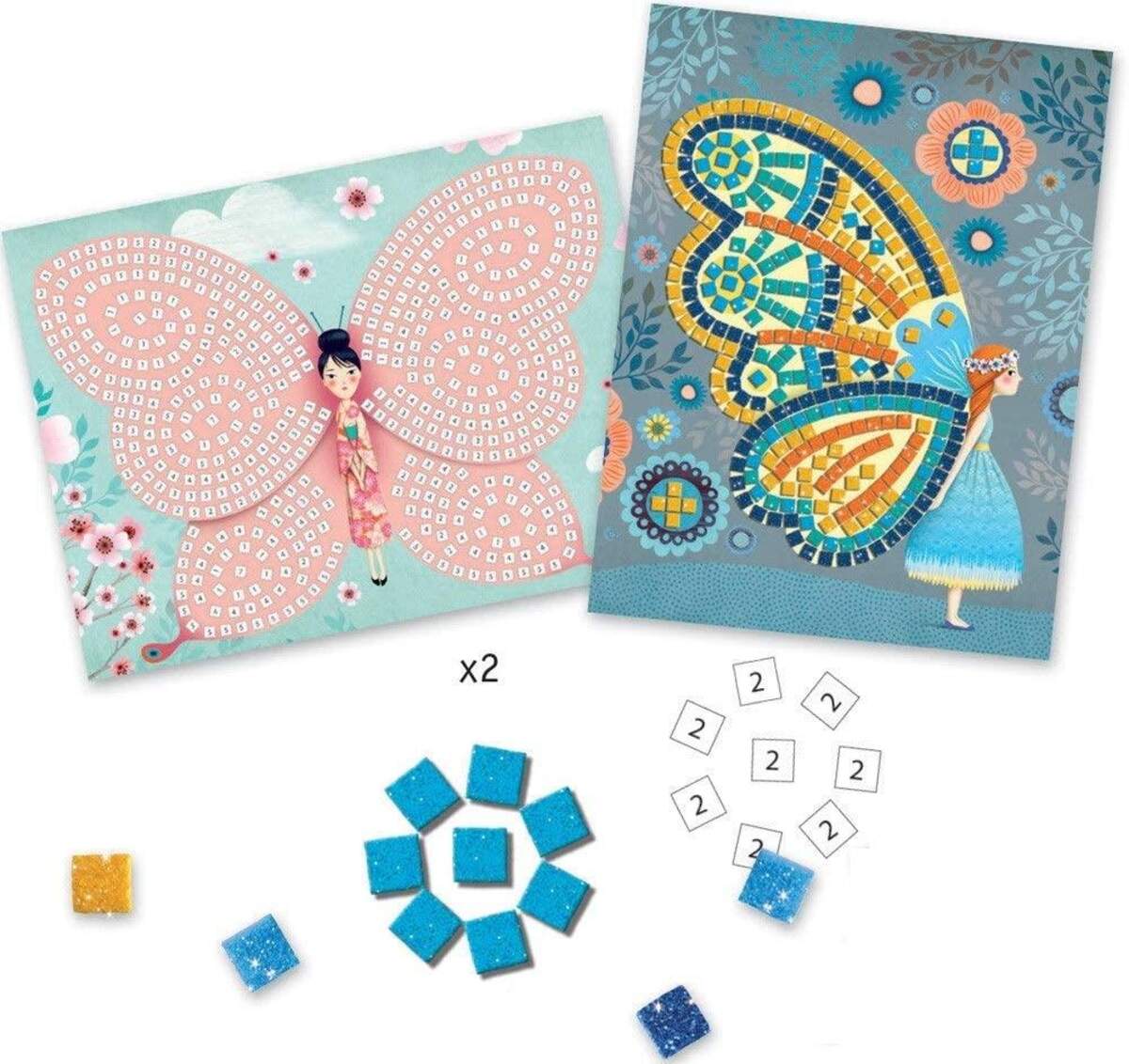 Djeco Mosaike: Glitzer Schmetterlinge