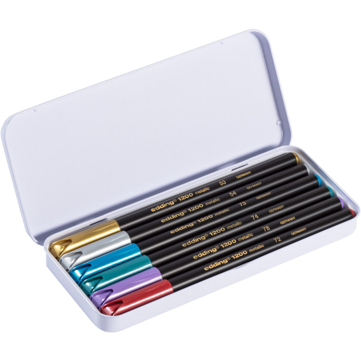 edding 1200m Fasermaler colourpen metallic, 6 Stück