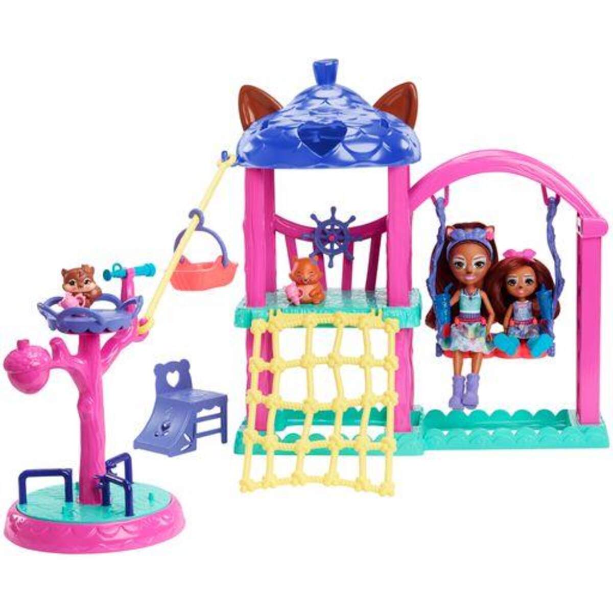 Enchantimals City Abenteuer-Spielplatz Spielset (30 cm) mit Puppen und Zubehör