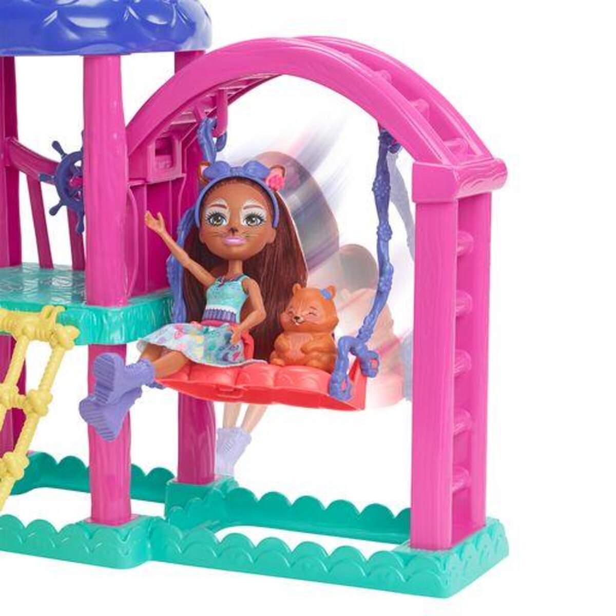 Enchantimals City Abenteuer-Spielplatz Spielset (30 cm) mit Puppen und Zubehör