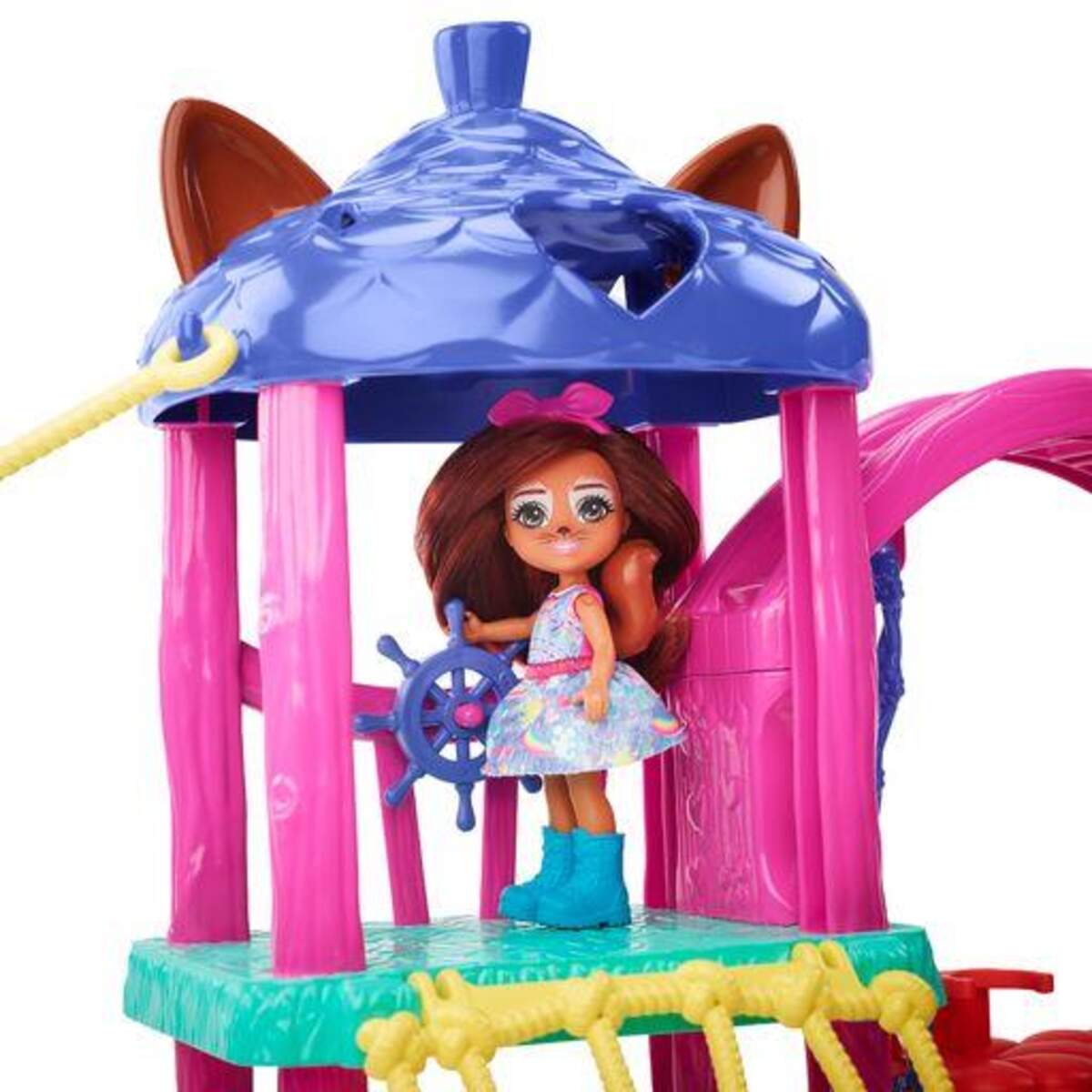 Enchantimals City Abenteuer-Spielplatz Spielset (30 cm) mit Puppen und Zubehör