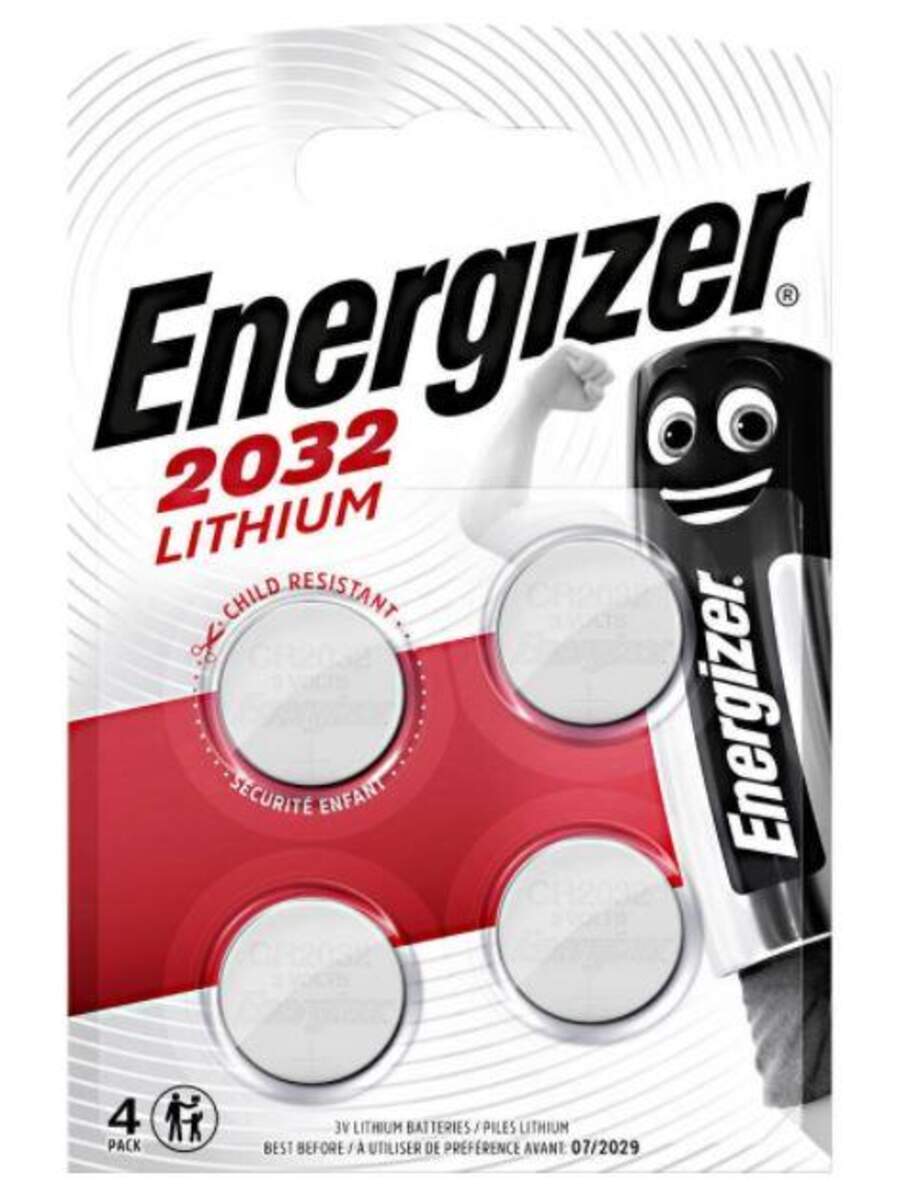 GESPERRT FB Energizer Lithium Batterie CR 2032, 4 Stück