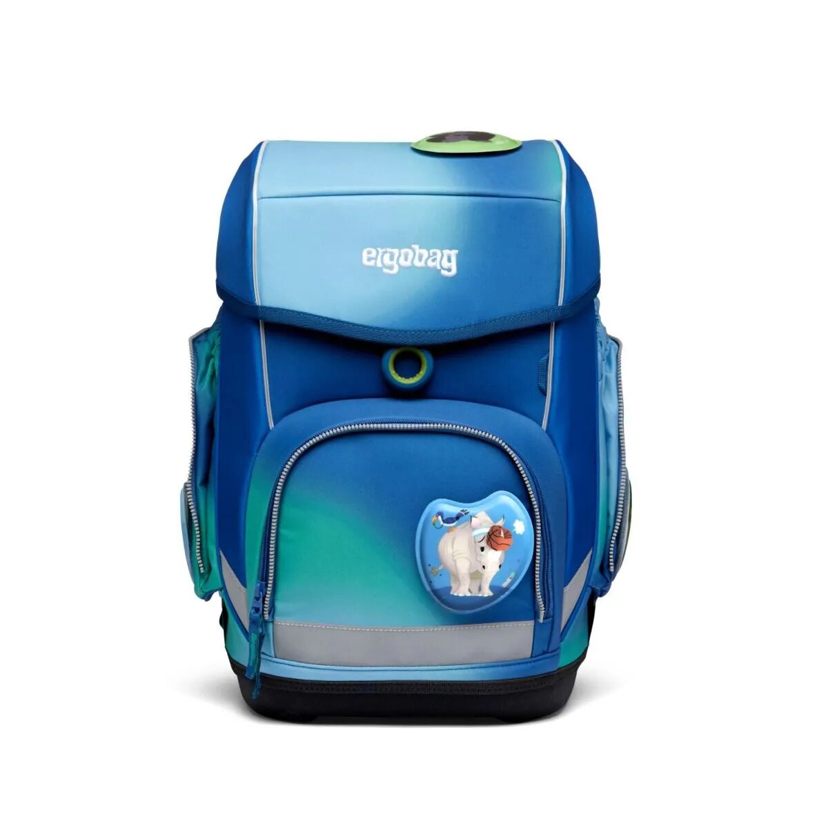 ergobag CUBO Schulranzen-Set DschungelfieBär Colour Splash Edition, 5-teilig