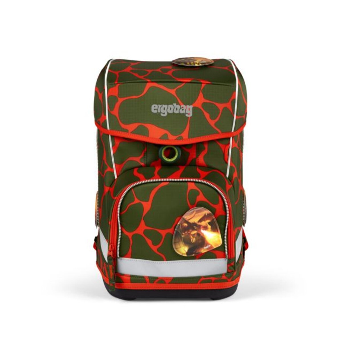 ergobag CUBO Light Schulrucksack-Set FeuerspeiBär LUMI Edition