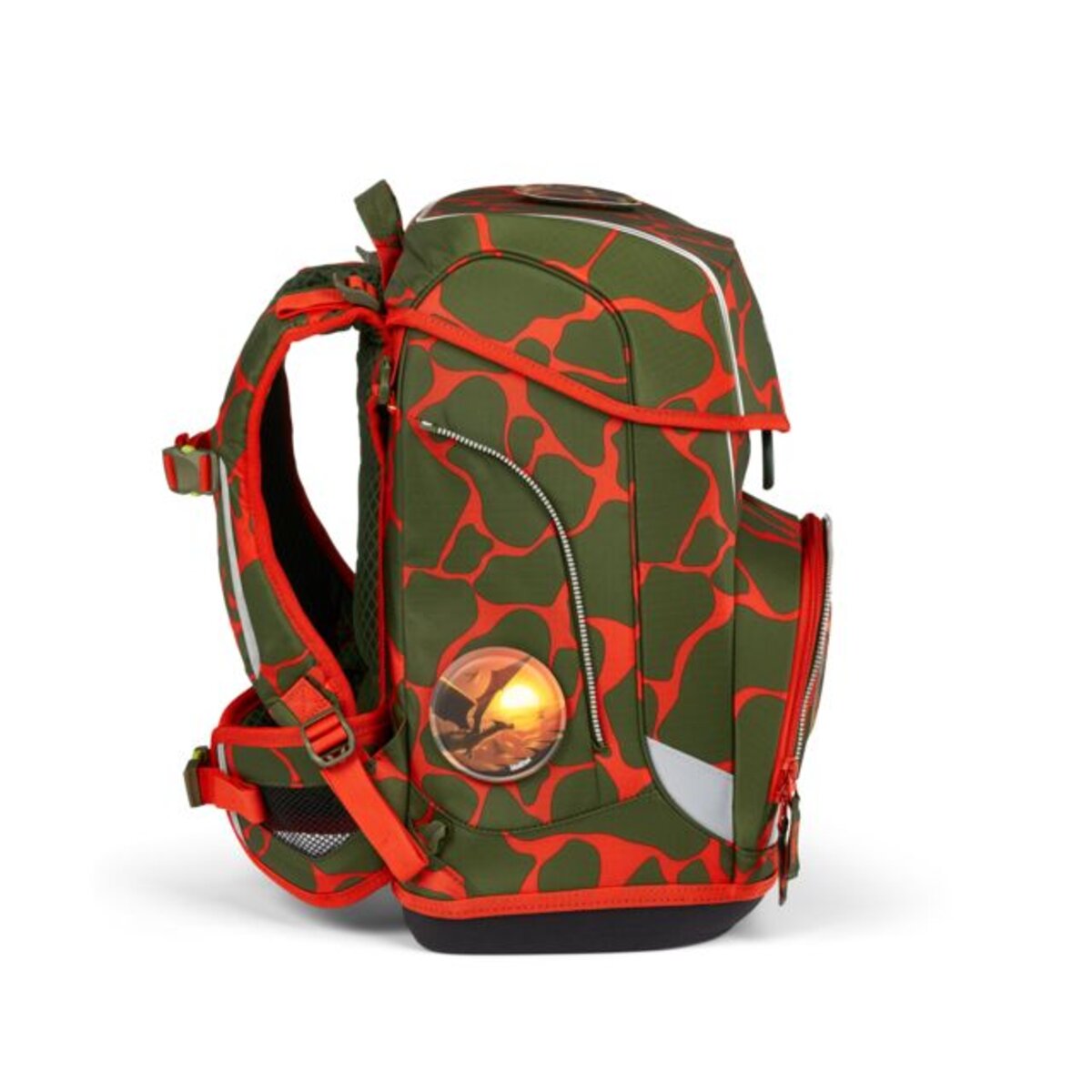 ergobag CUBO Light Schulrucksack-Set FeuerspeiBär LUMI Edition