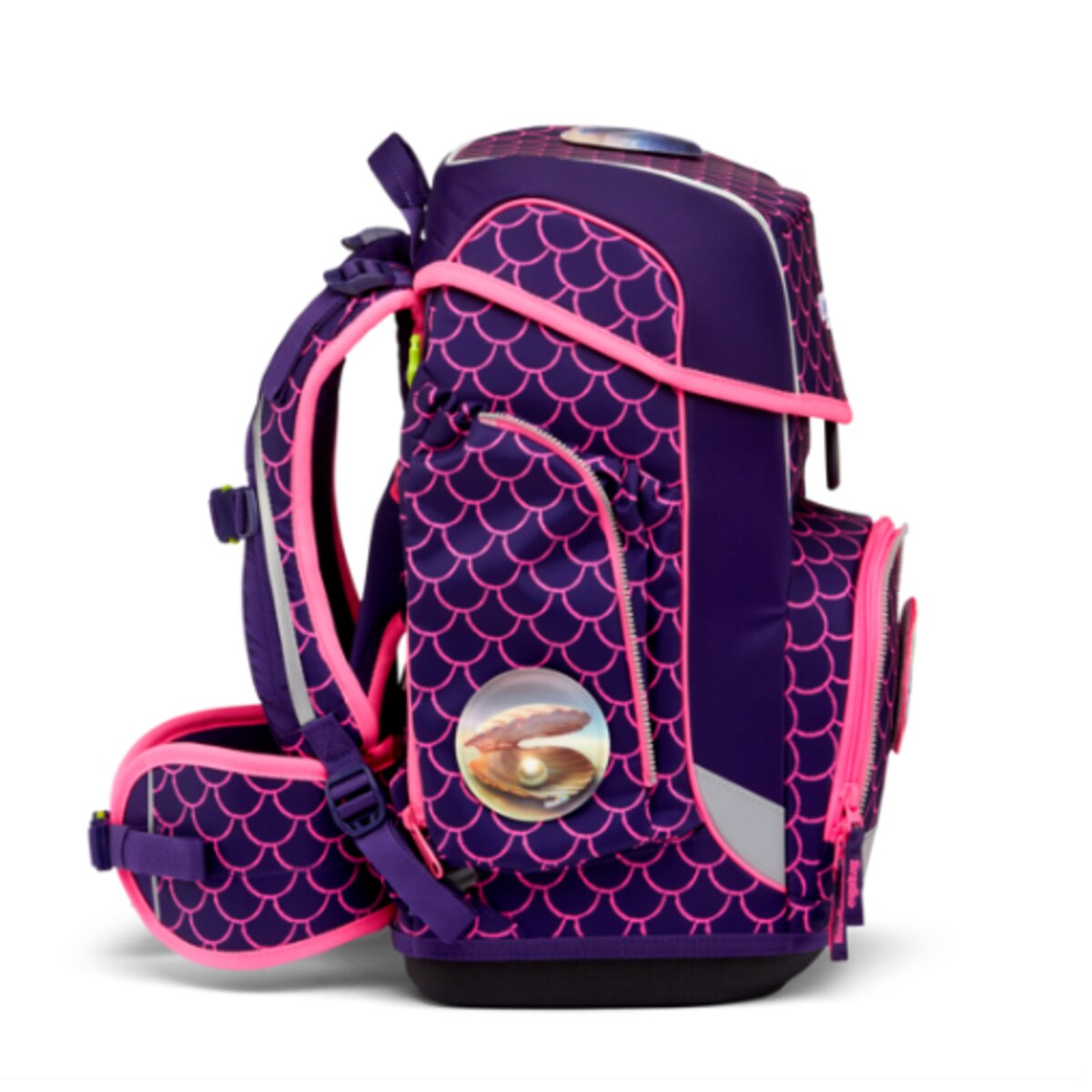 ergobag CUBO LUMI Schulrucksack-Set PerlentauchBär, 5-teilig