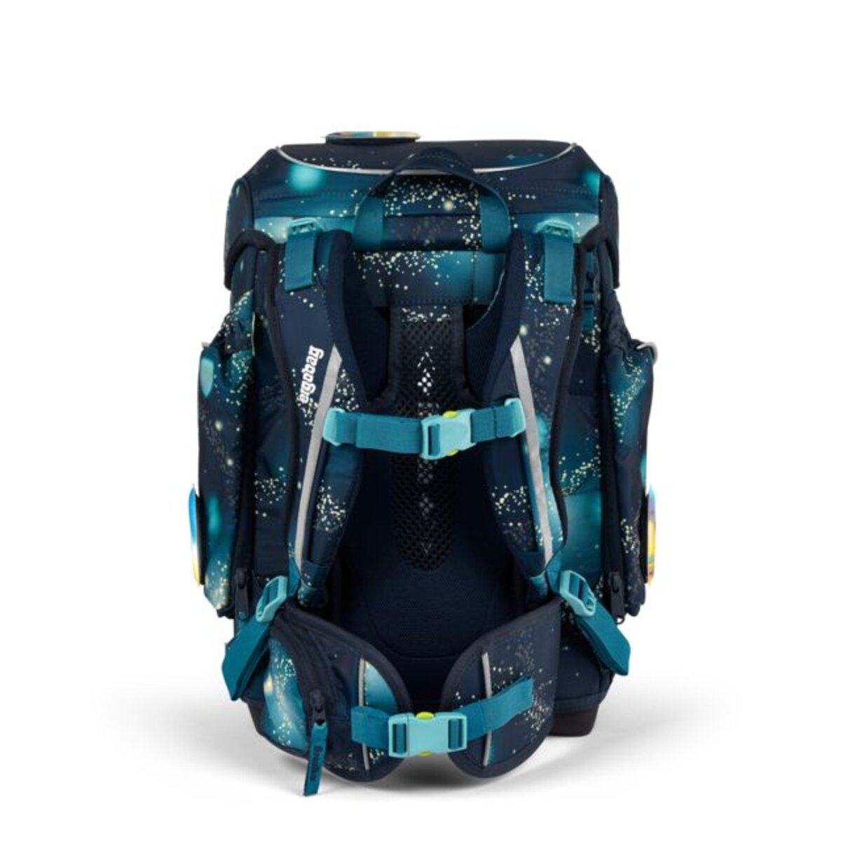 ergobag CUBO Schulrucksack-Set RaumfahrBär GALAXY GLOW, 5-teilig