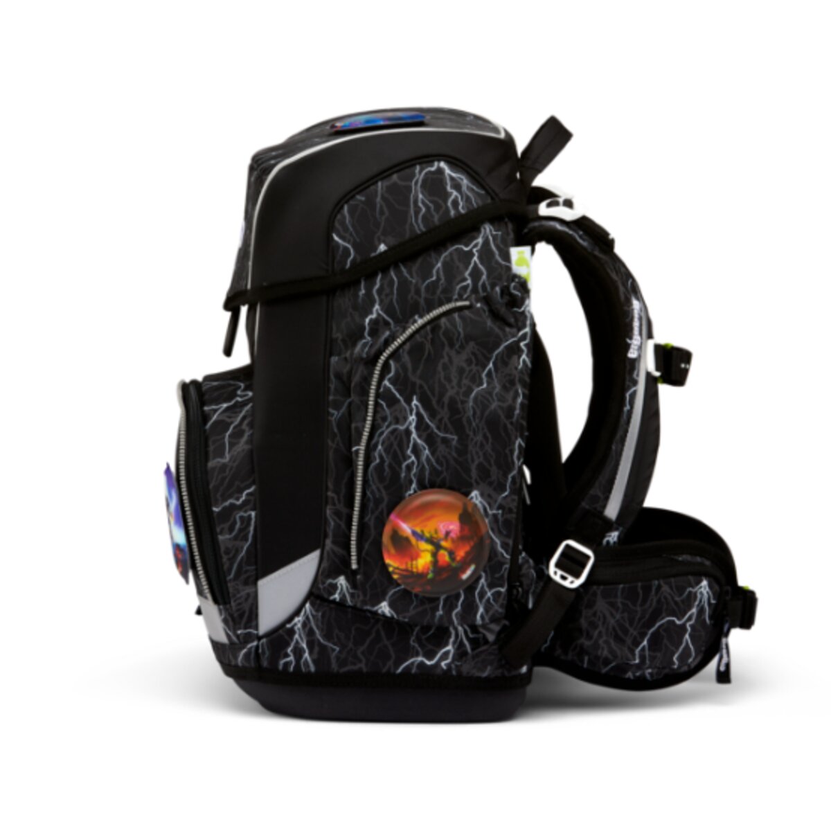 ergobag CUBO Schulrucksack-Set REFLEX GLOW Super ReflektBär, 5-teilig