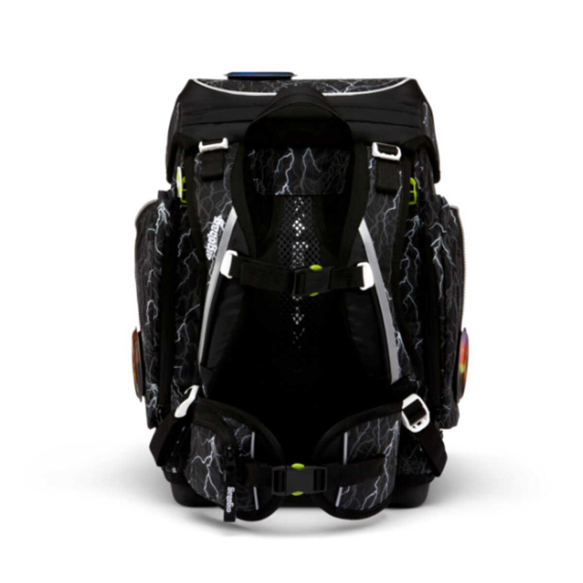 ergobag CUBO Schulrucksack-Set REFLEX GLOW Super ReflektBär, 5-teilig