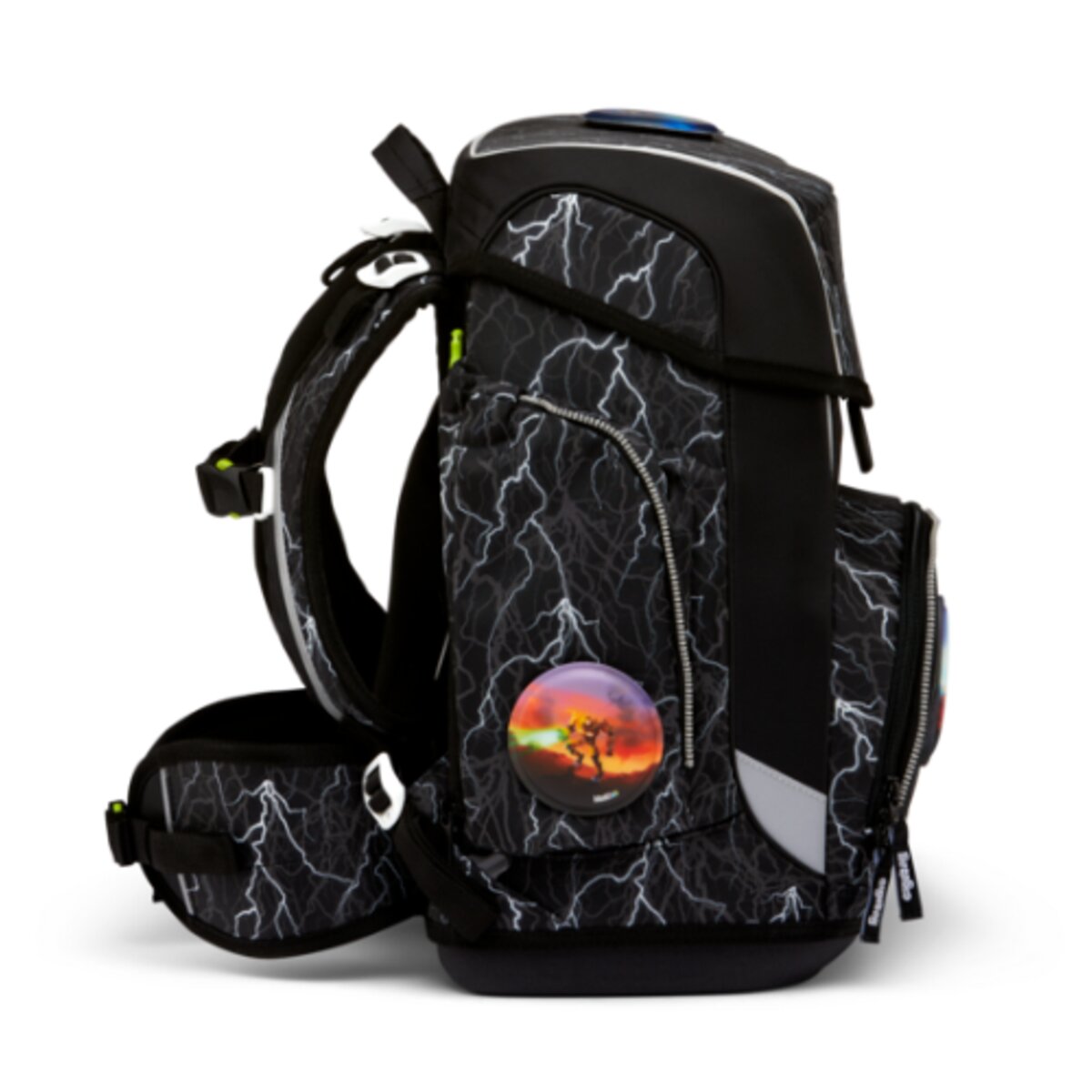ergobag CUBO Schulrucksack-Set REFLEX GLOW Super ReflektBär, 5-teilig