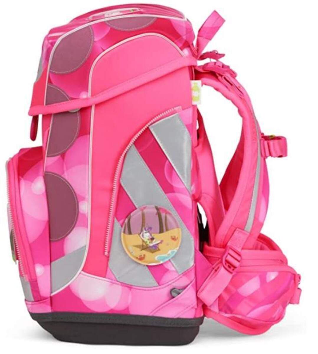 ergobag CUBO Set KuntBärbuntes Einhorn Neo Edition, ergonomischer Schulrucksack, Set 5-teilig
