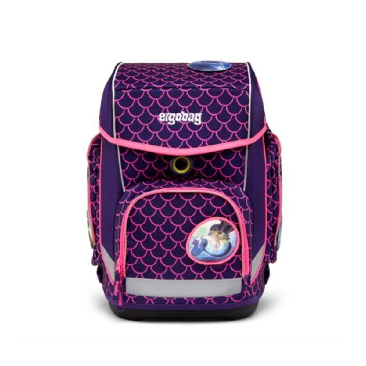 ergobag CUBO Schulrucksack-Set PerlentauchBär LUMI Edition, 5-teilig