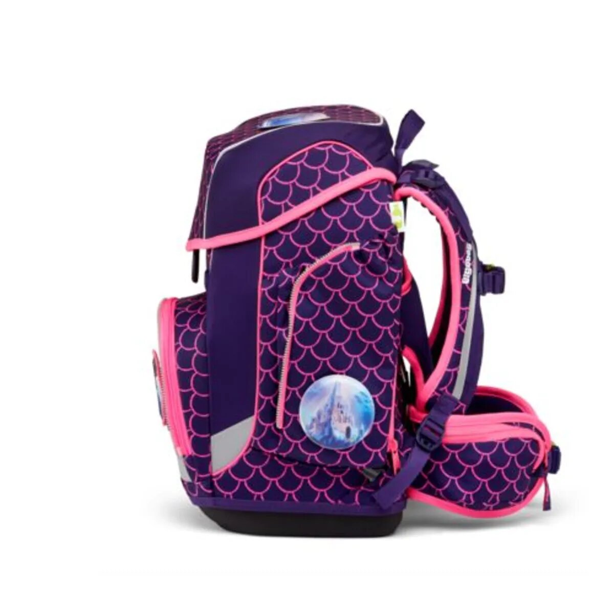 ergobag CUBO Schulrucksack-Set PerlentauchBär LUMI Edition, 5-teilig