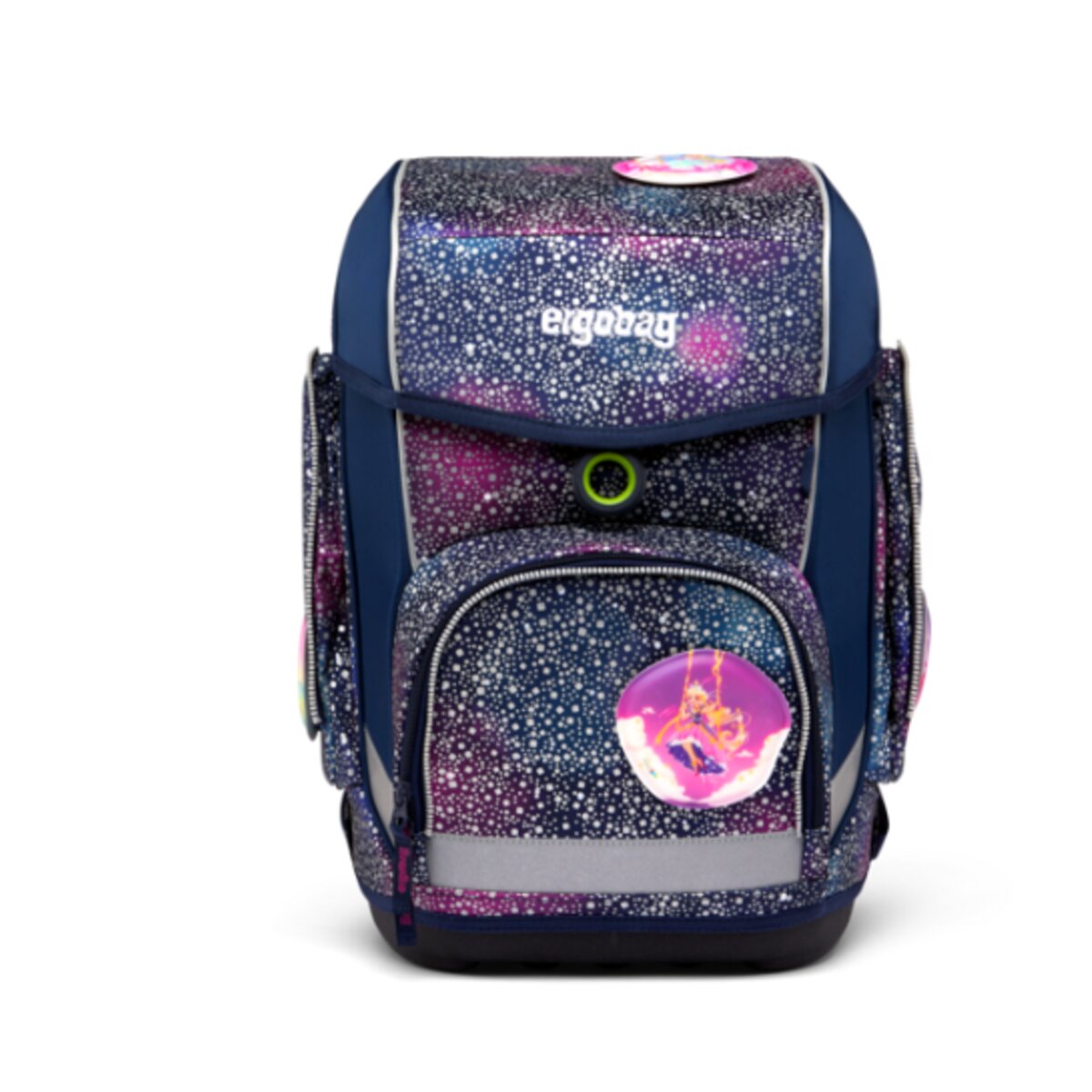 ergobag CUBO SUPER REFLEX GLOW Schulrucksack-Set Bärlaxy, 5-teilig