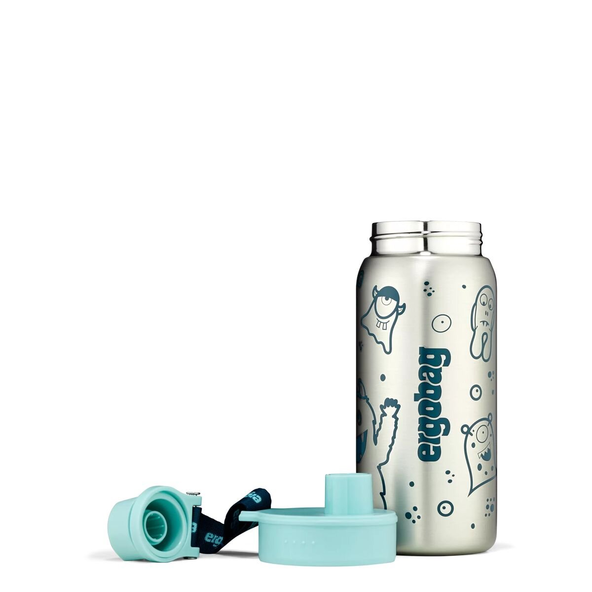 ergobag Edelstahl Trinkflasche Petrol, 500 ml