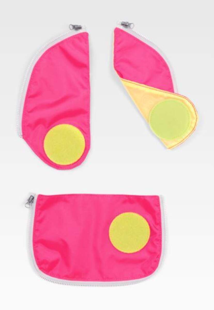 ergobag Fluo-Zip Set, Sicherheitsset, Pink, 3-teilig