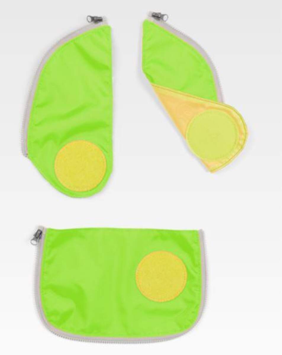 ergobag Fluo-Zip Set, Sicherheitsset, Grün, 3-teilig