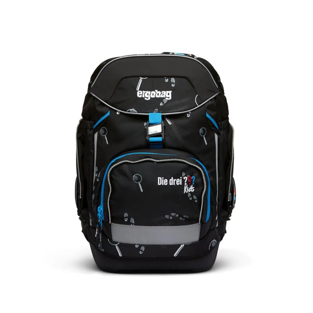 ergobag PACK Schulrucksack-Set Bärdektiv Special Edition - die drei ???, 8-teilig