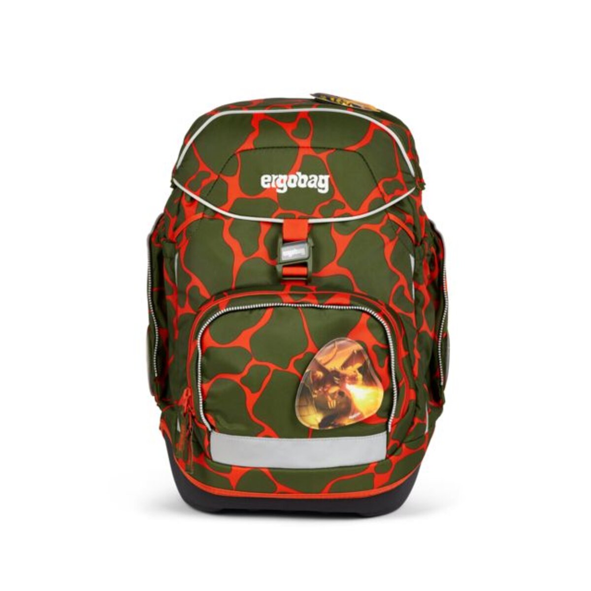 ergobag PACK Schulrucksack-Set FeuerspeiBär LUMI Edition, 6-teilig