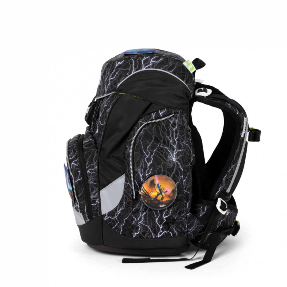 ergobag PACK Schulrucksack-Set Super ReflektBär Glow, 6-teilig