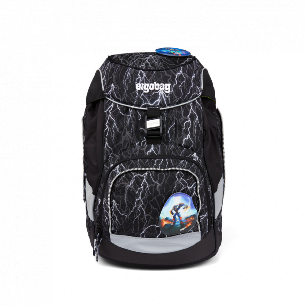 ergobag PACK Schulrucksack-Set Super ReflektBär Glow, 6-teilig