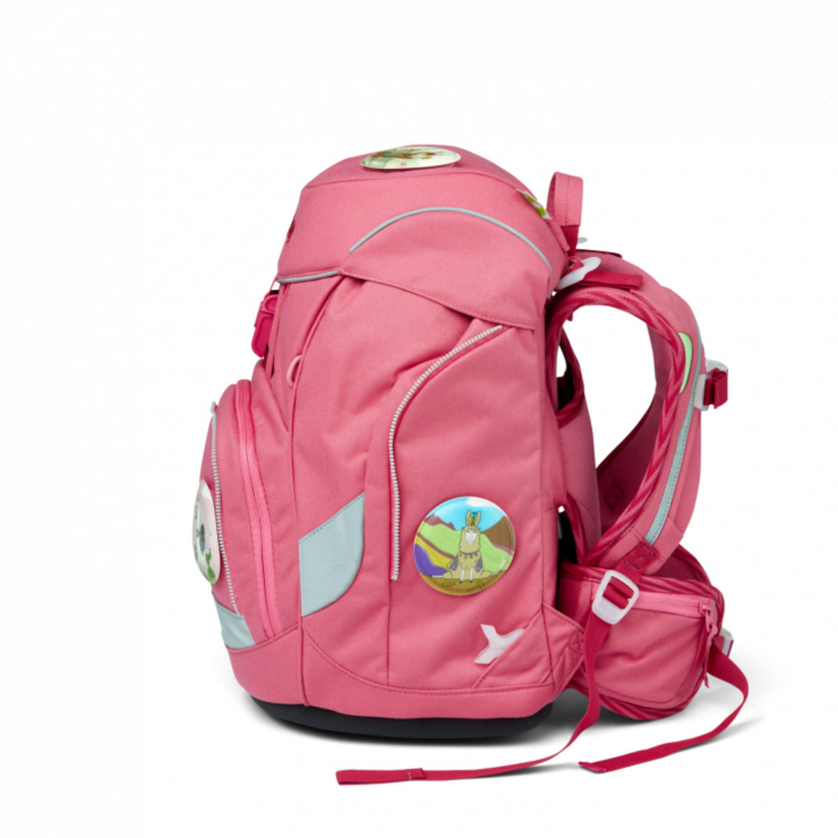 ergobag PACK Schulrucksack-Set Lamas in Bärjamas Eco Hero Edition, 6-teilig