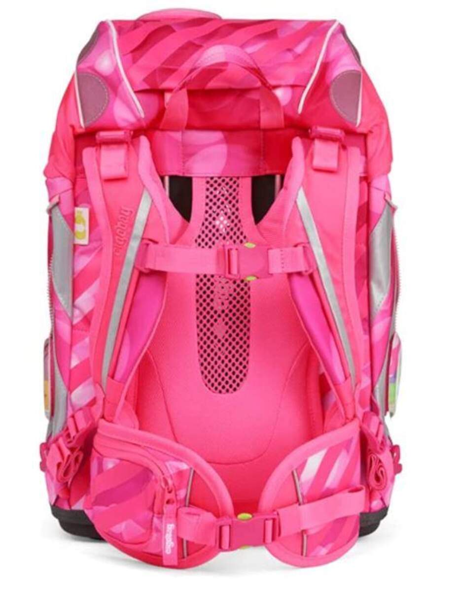 ergobag PACK Set KuntBärbuntes Einhorn Neo Edition, ergonomischer Schulrucksack, Set 6-teilig