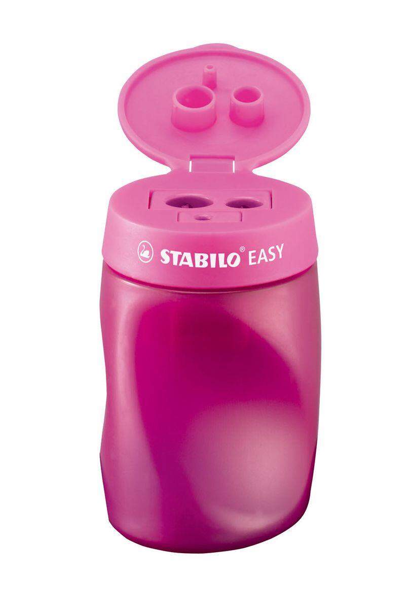 Ergonomischer Dosen-Spitzer für Linkshänder - STABILO EASYsharpener - 3 in 1 - pink