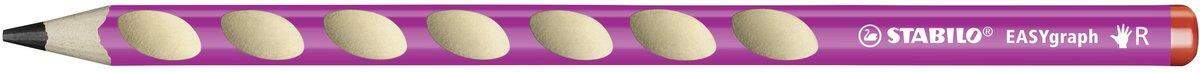 Ergonomischer Dreikant-Bleistift für Rechtshänder - STABILO EASYgraph in pink - Einzelstift - Härtegrad HB