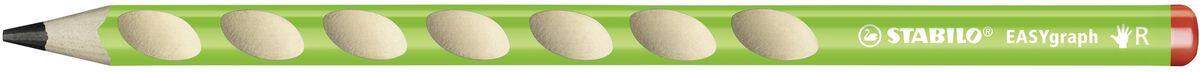 Ergonomischer Dreikant-Bleistift für Rechtshänder - STABILO EASYgraph in grün - Einzelstift - Härtegrad B