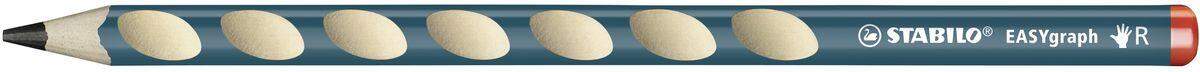 Ergonomischer Dreikant-Bleistift für Rechtshänder - STABILO EASYgraph in petrol - Einzelstift - Härtegrad B