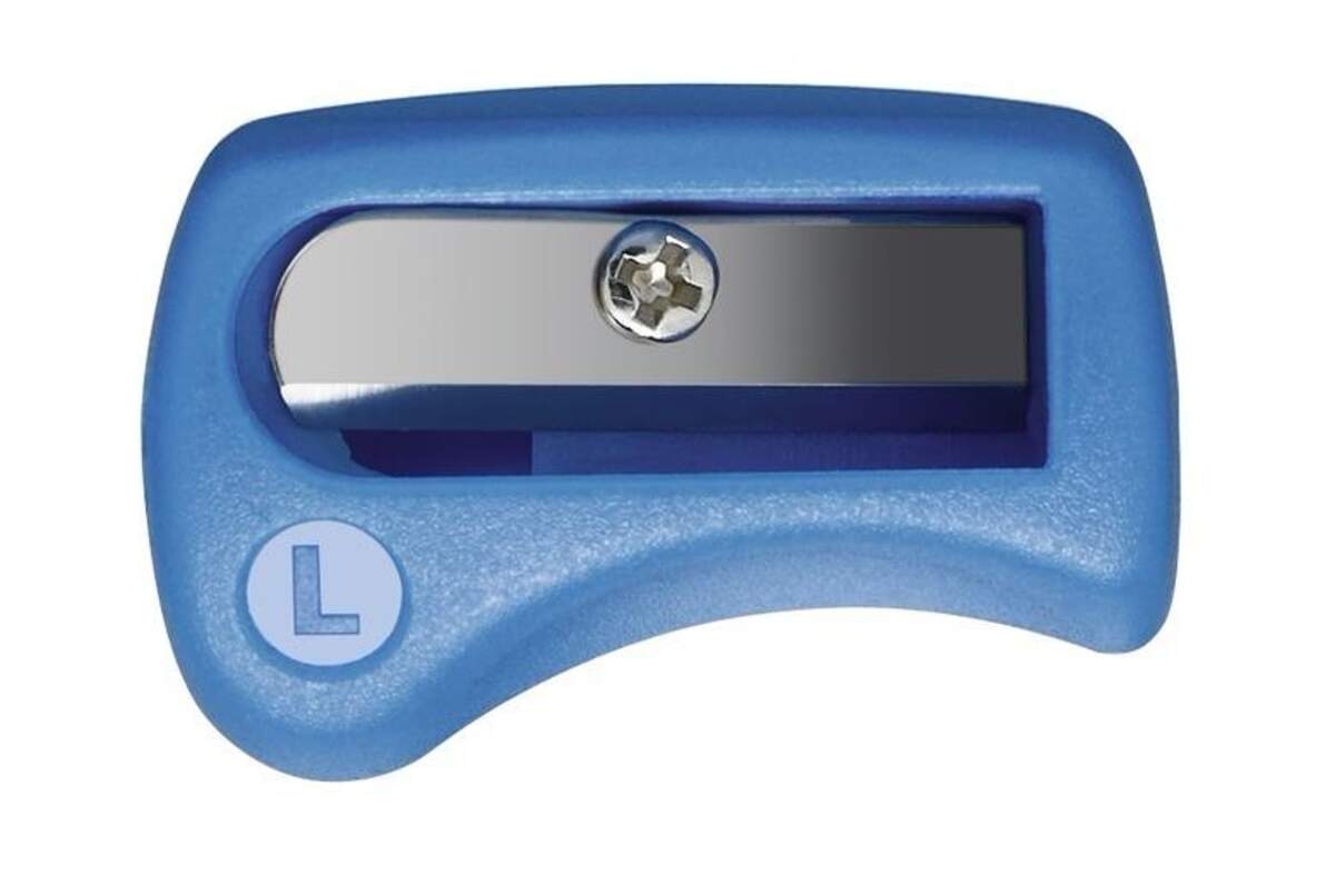 Ergonomischer Druck-Bleistift für Linkshänder - STABILO EASYergo 3.15 in hellblau/dunkelblau - Einzelstift - inklusive 1 dicken Mine - Härtegrad HB & Spitzer
