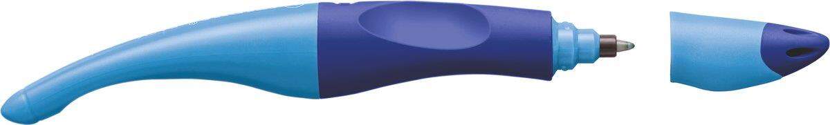 Ergonomischer Tintenroller für Linkshänder - STABILO EASYoriginal in dunkelblau/hellblau -Einzelstift - Schreibfarbe blau (löschbar) - inklusive Patrone