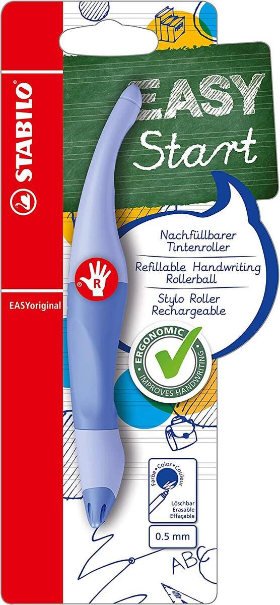 Ergonomischer Tintenroller für Rechtshänder - STABILO EASYoriginal Pastel in Wolkenblau