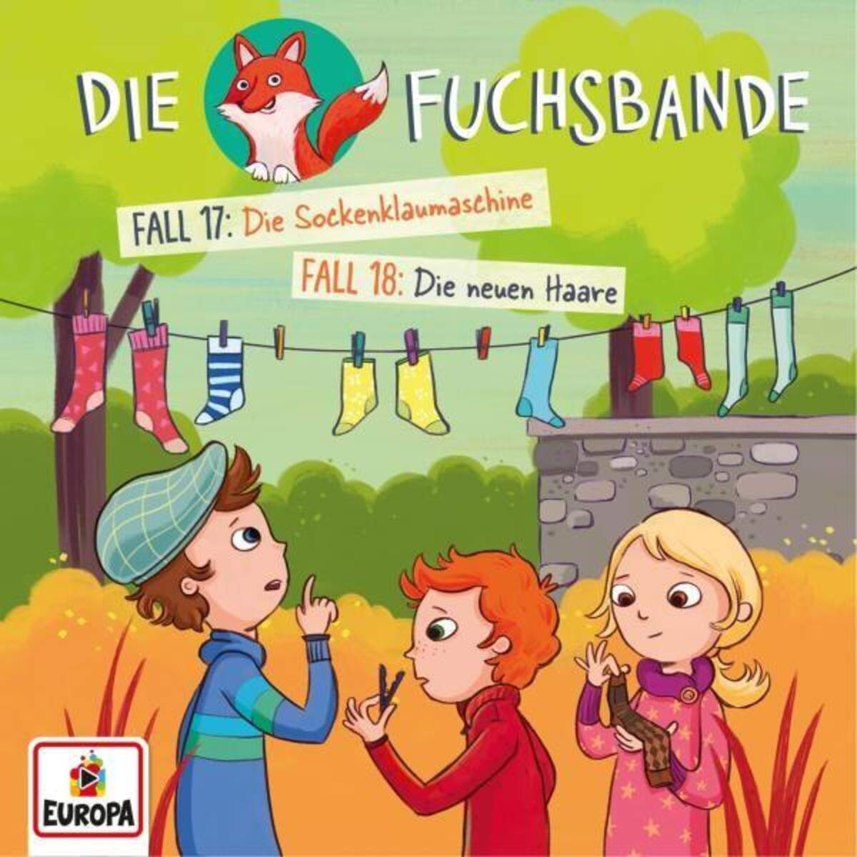 Europa Hörspiel-CD Die Fuchsbande Fall 17 & 18 - Die Sockenklaumaschine / Die neuen Haare