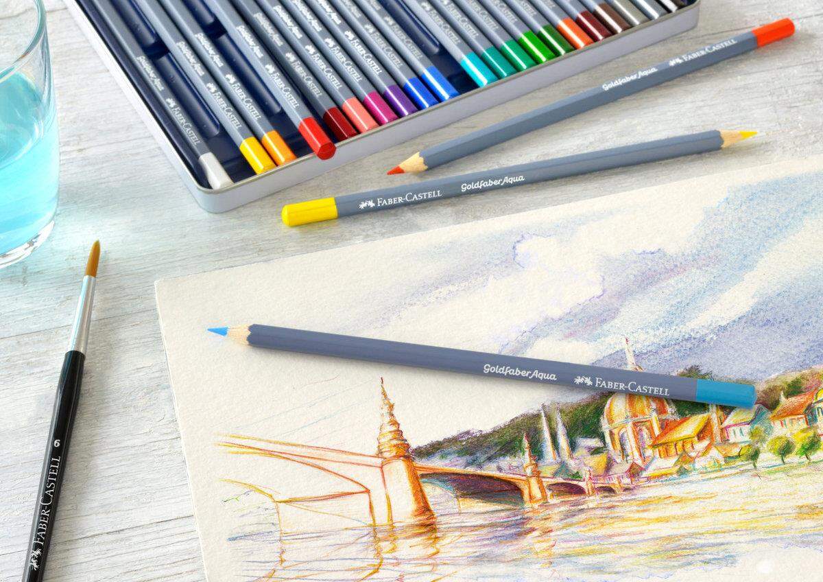Faber-Castell Aquarellstifte Goldfaber, 24 Stück