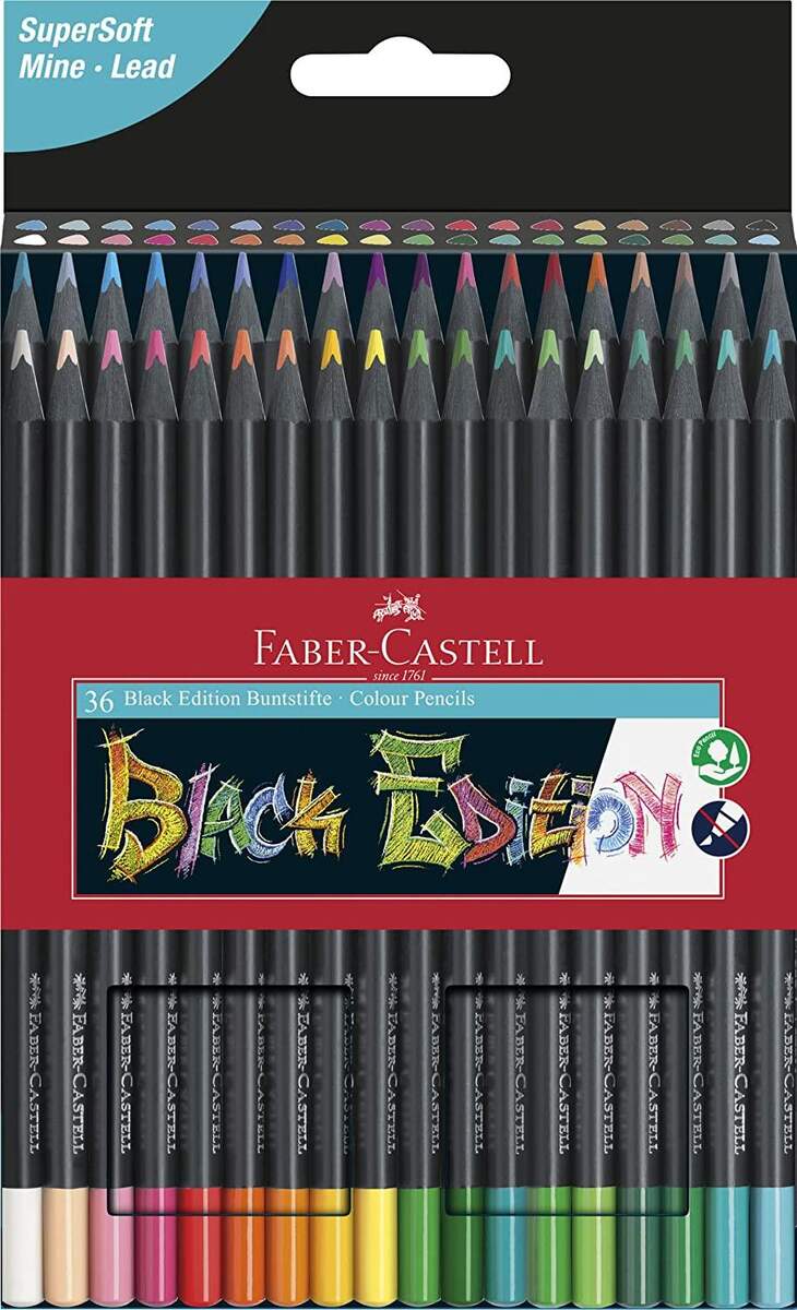 Faber-Castell Buntstift Blackwood im Kartonetui, 36er