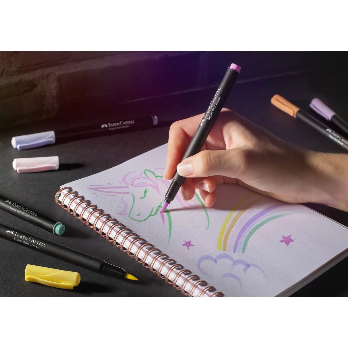 Faber-Castell Filzstift Black Edition 6er Pastell