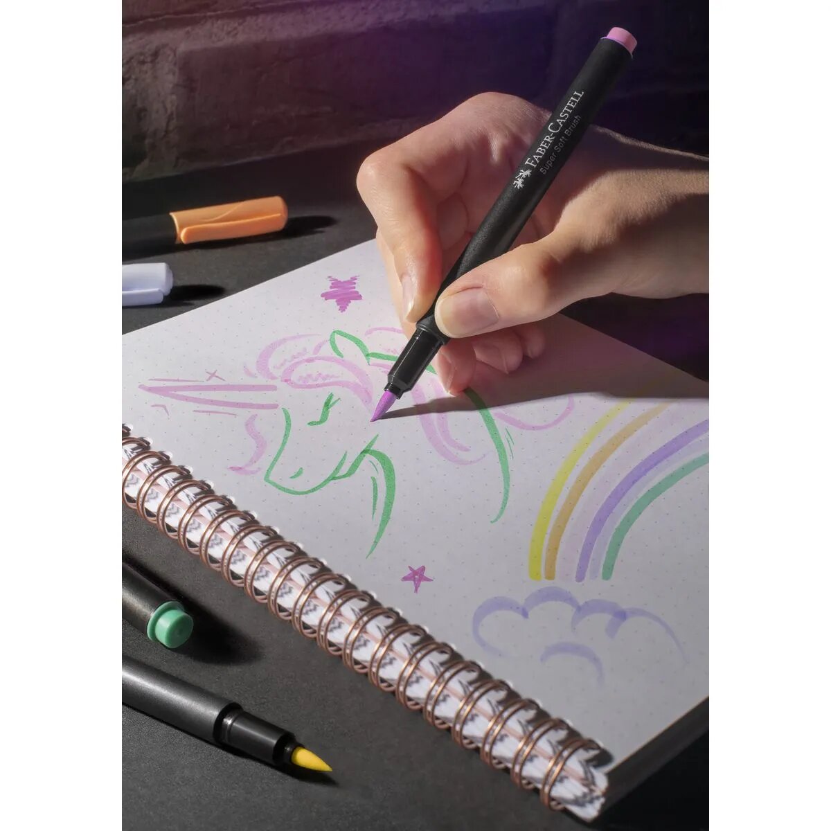 Faber-Castell Filzstift Black Edition 6er Pastell