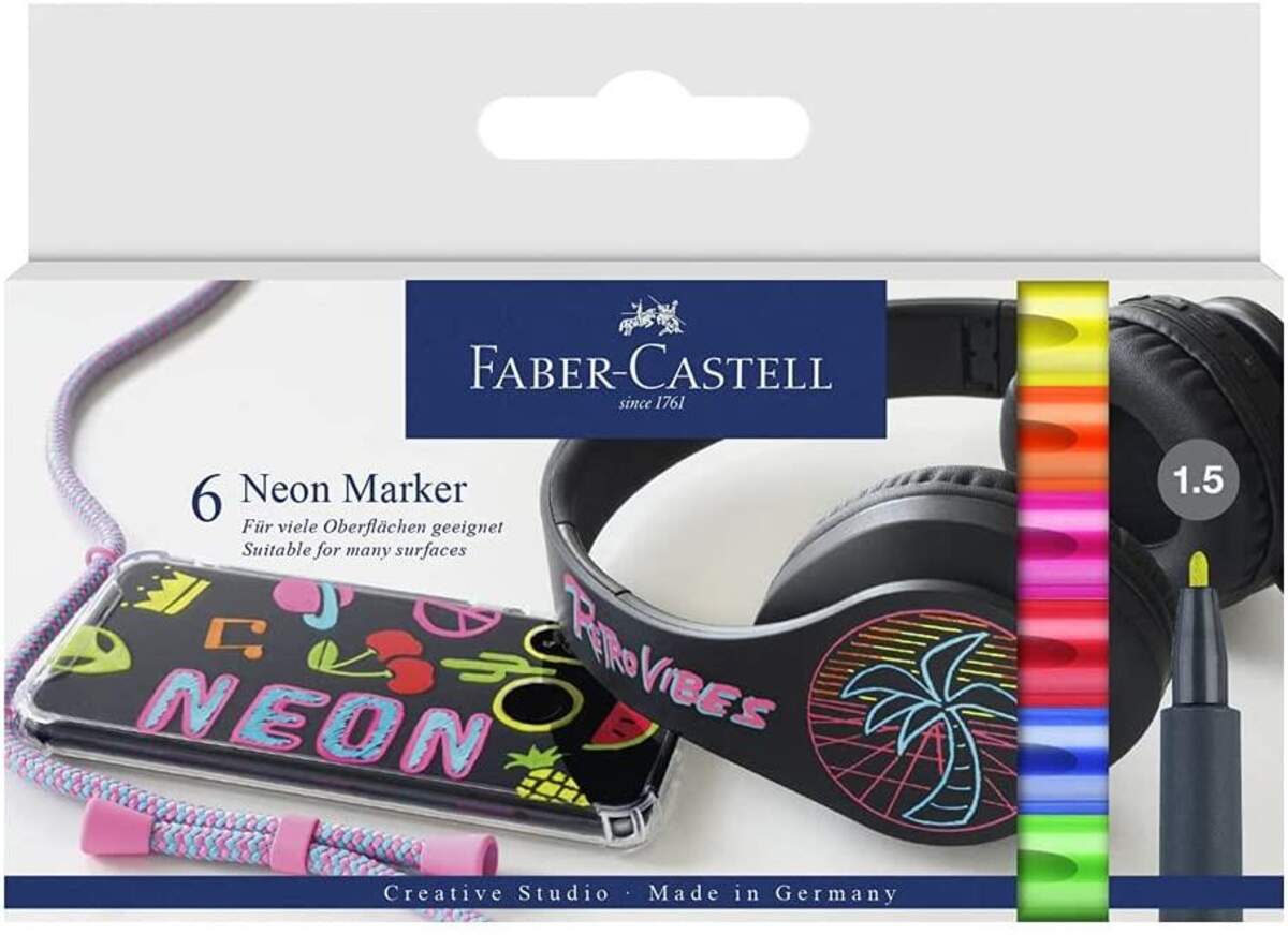 Faber-Castell Neon Marker 6er Kartonetui