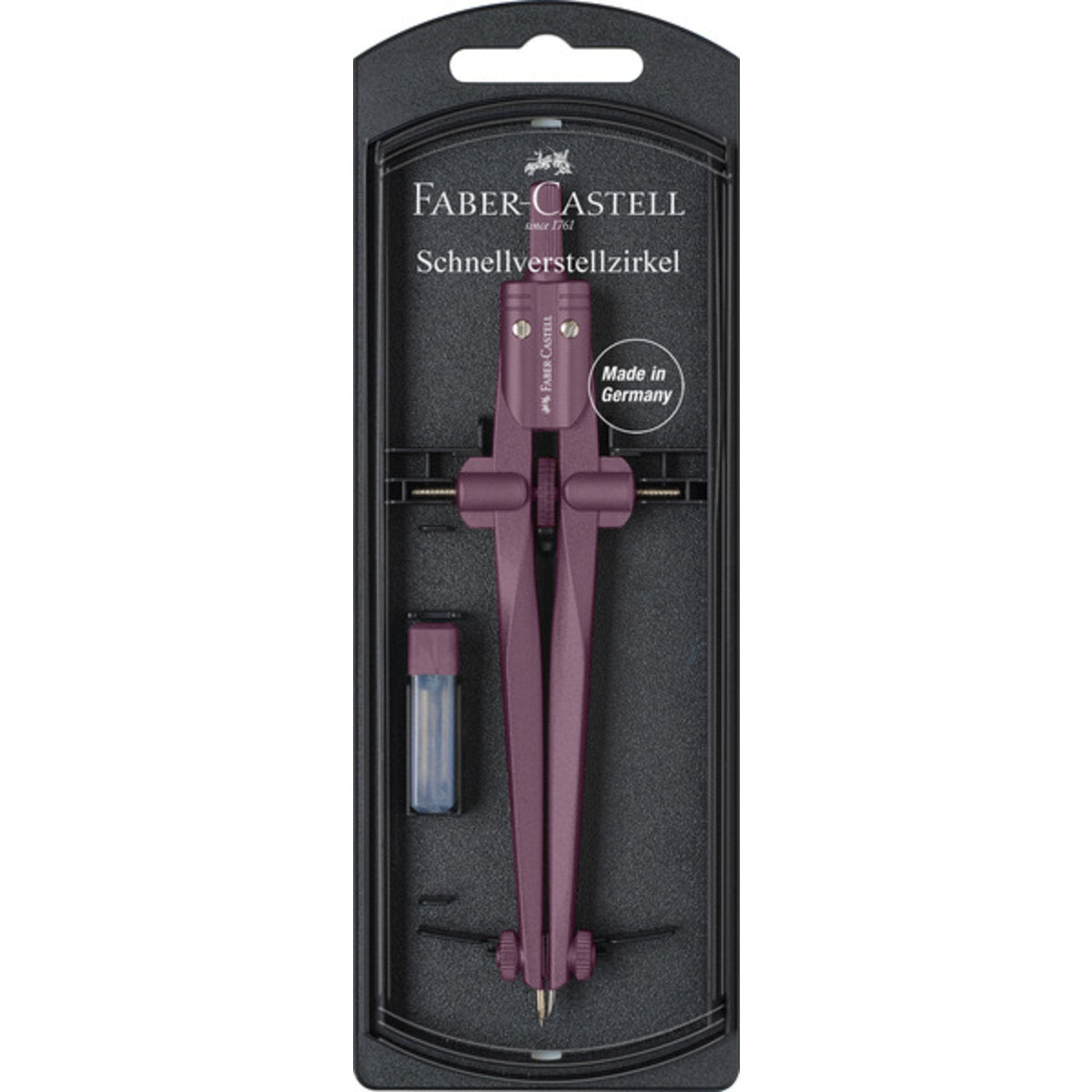Faber-Castell Zirkel Schnellverstellzirkel Stream 2023, 1 Stück, 2-fach sortiert