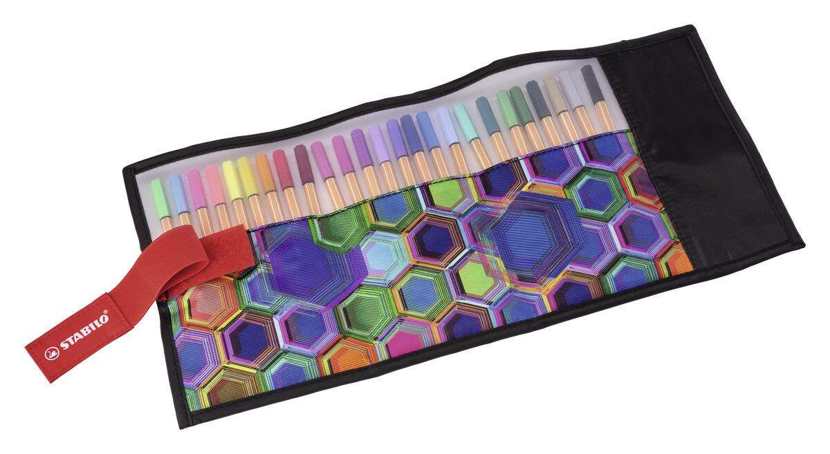 Fineliner - STABILO point 88 - 25er Rollerset ARTY Edition - mit 25 verschiedenen Farben