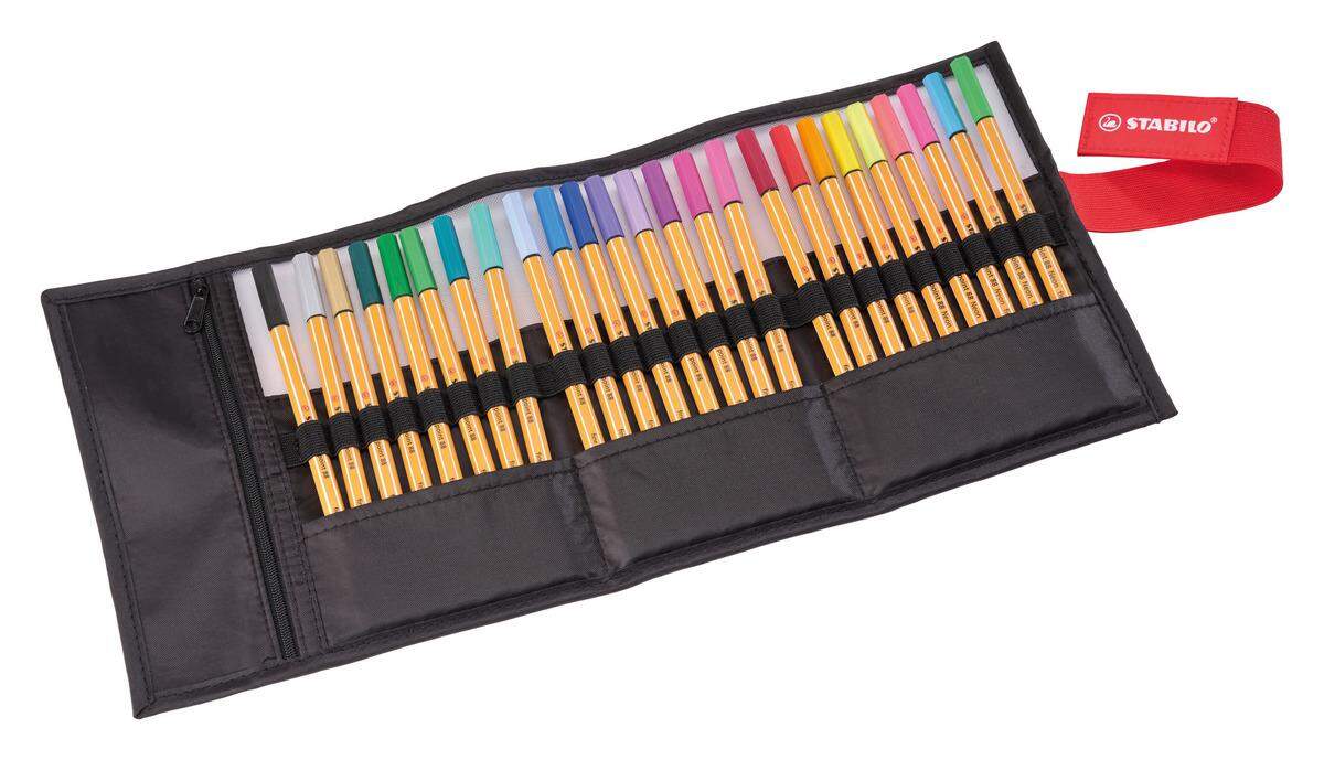 Fineliner - STABILO point 88 - 25er Rollerset ARTY Edition - mit 25 verschiedenen Farben