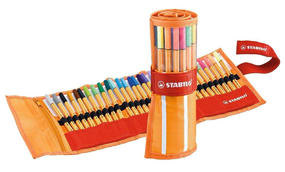Fineliner - STABILO point 88 - 30er Rollerset - mit 30 verschiedenen Farben