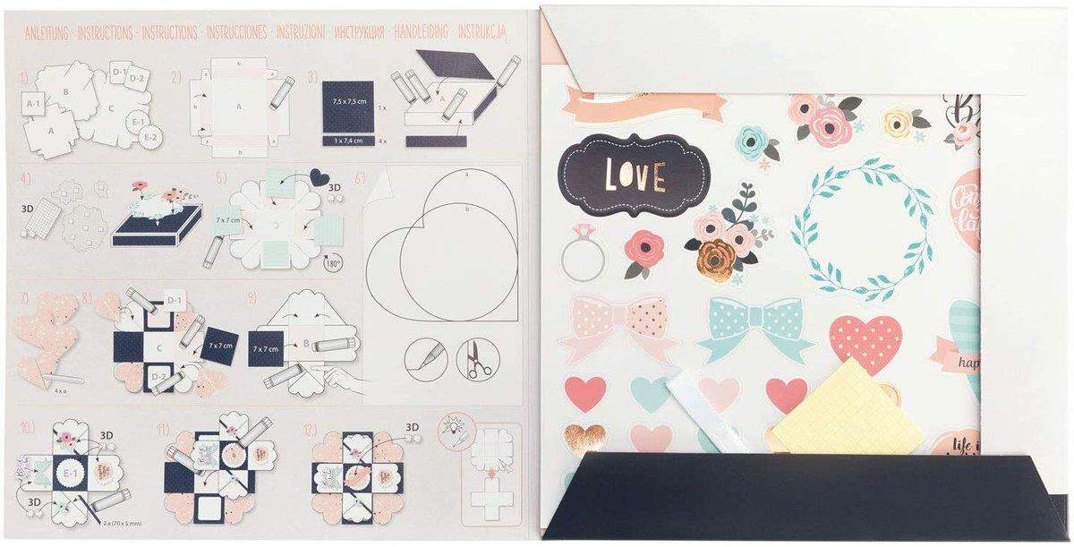 Folia Explosionsbox Bastelset Romance