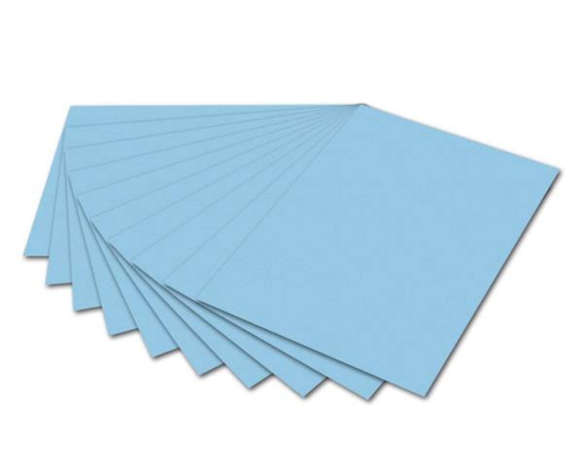 Folia Tonzeichenpapier 50x70cm, hellblau, 1 Bogen
