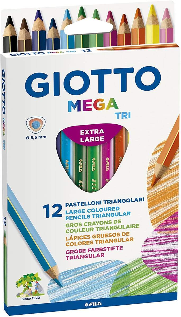 Giotto Mega Tri 12er Holzbuntstifte 12 Farben