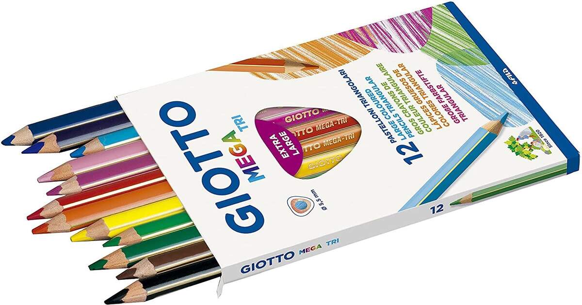 Giotto Mega Tri 12er Holzbuntstifte 12 Farben